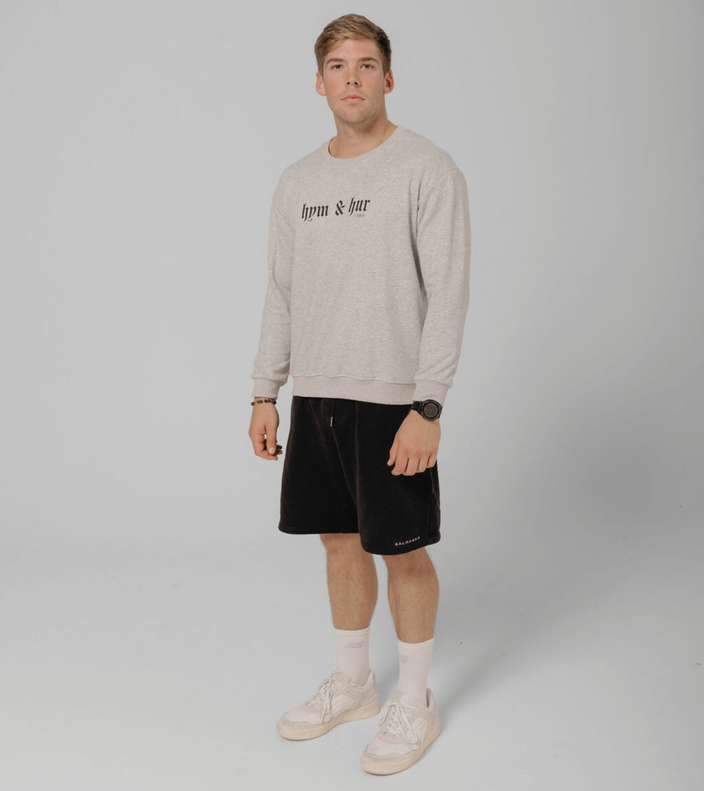 HYM AND HUR CREW - GREY