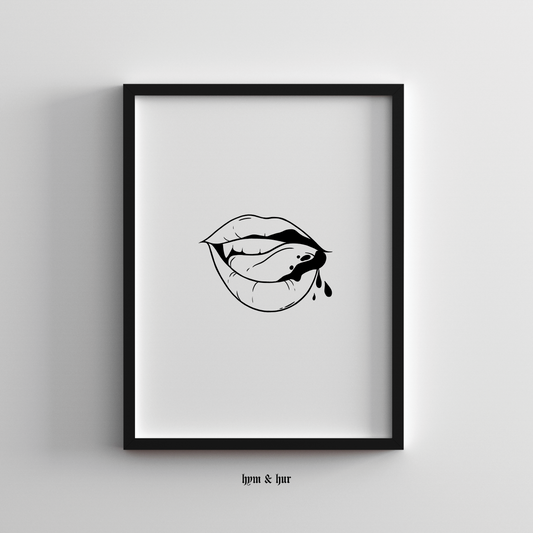 Lick your lips Print - Digital Download