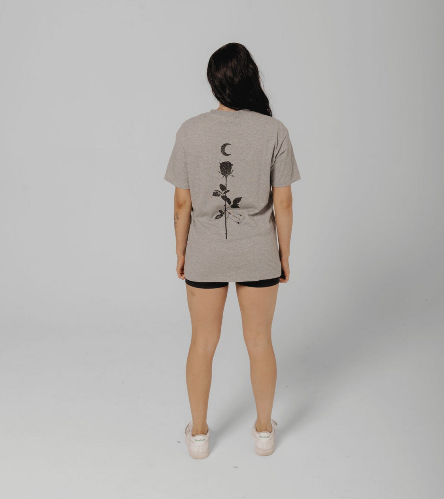 BAD BLOOD ROSE TEE - GREY