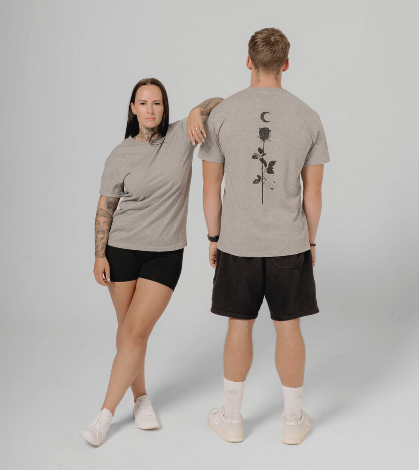 BAD BLOOD ROSE TEE - GREY